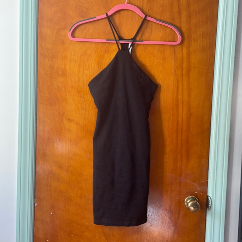 Zara Black Mini Halter Dress